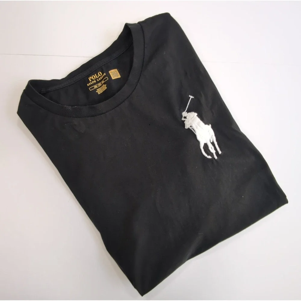 Polo Ralph Lauren Big Pony Embroidered Shield T Shirt Mens 3XB Black  3 Big Tall